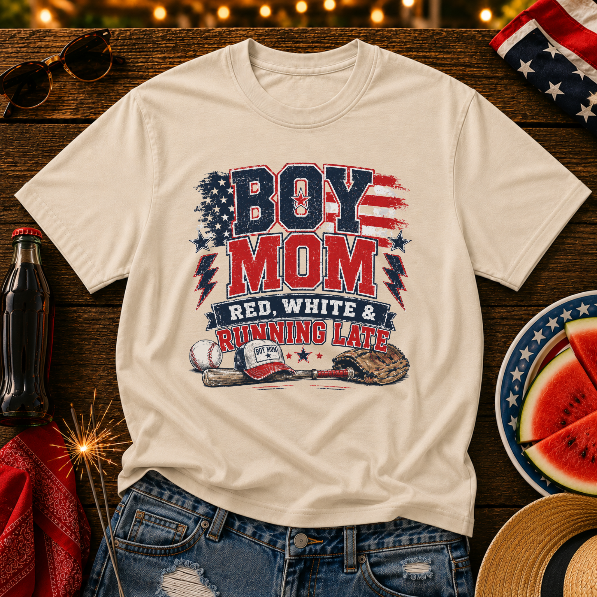 Red White & Boy Mom
