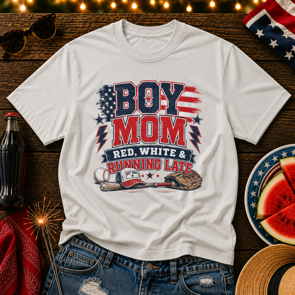 Red White & Boy Mom