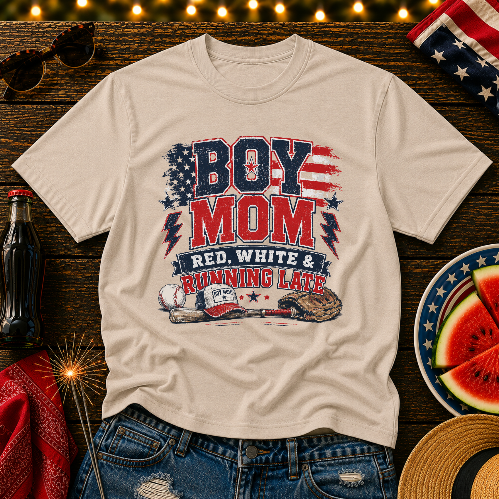 Red White & Boy Mom