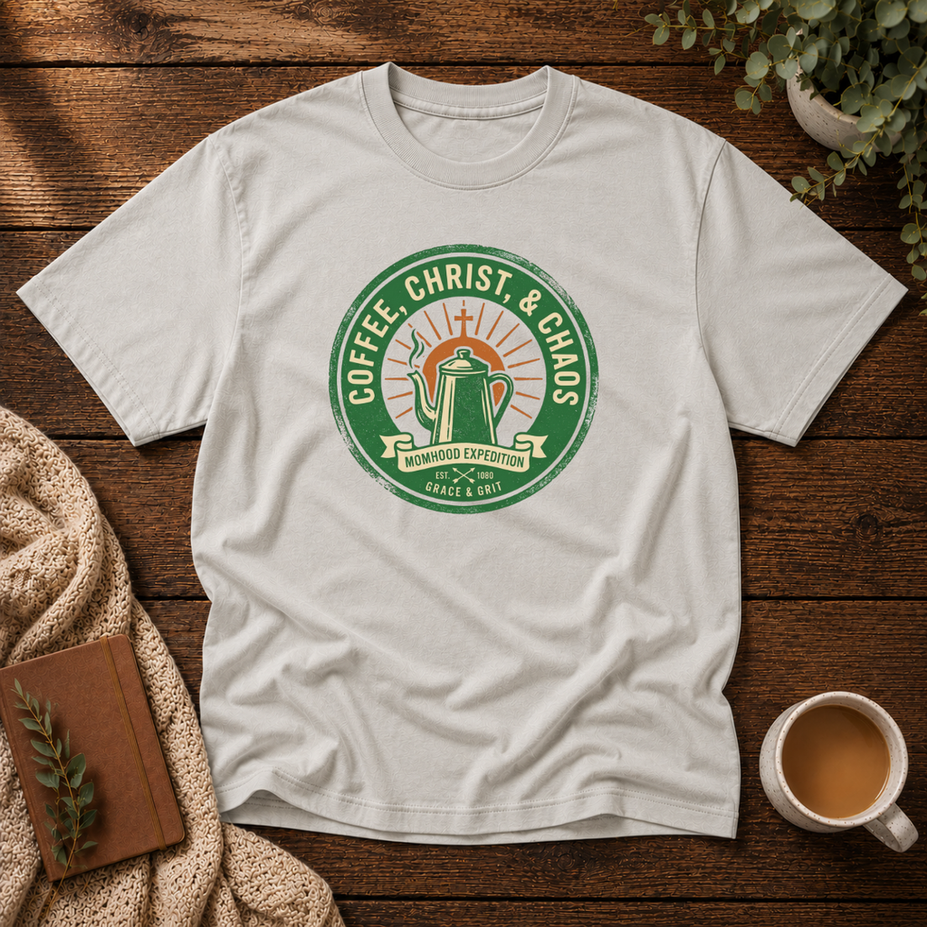 Coffee Chaos Momhood T-Shirt