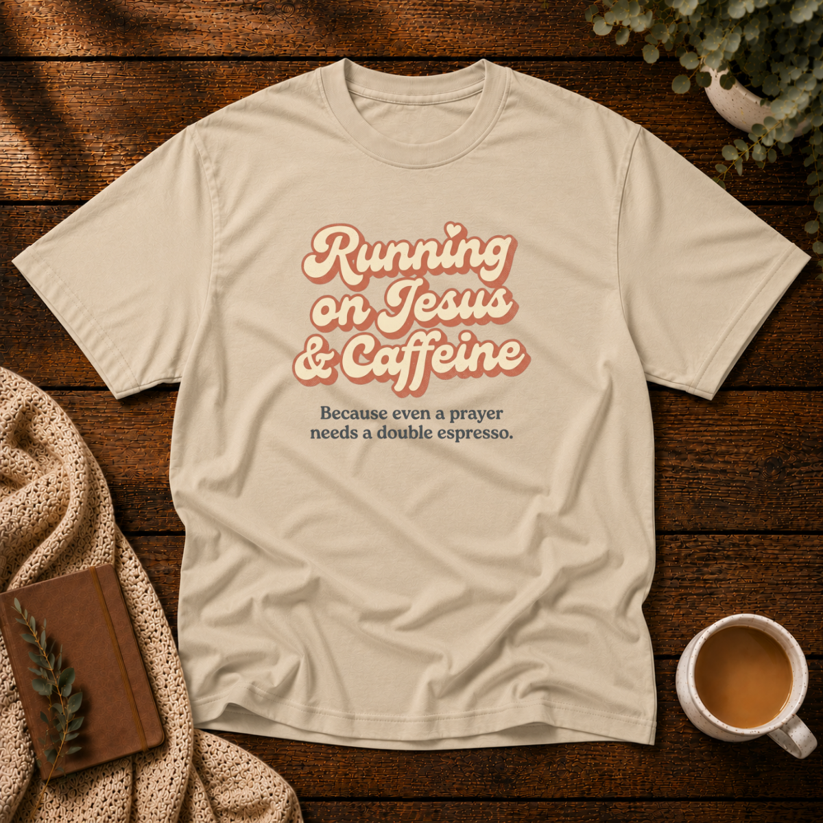 Running On Jesus + Caffeine T-Shirt