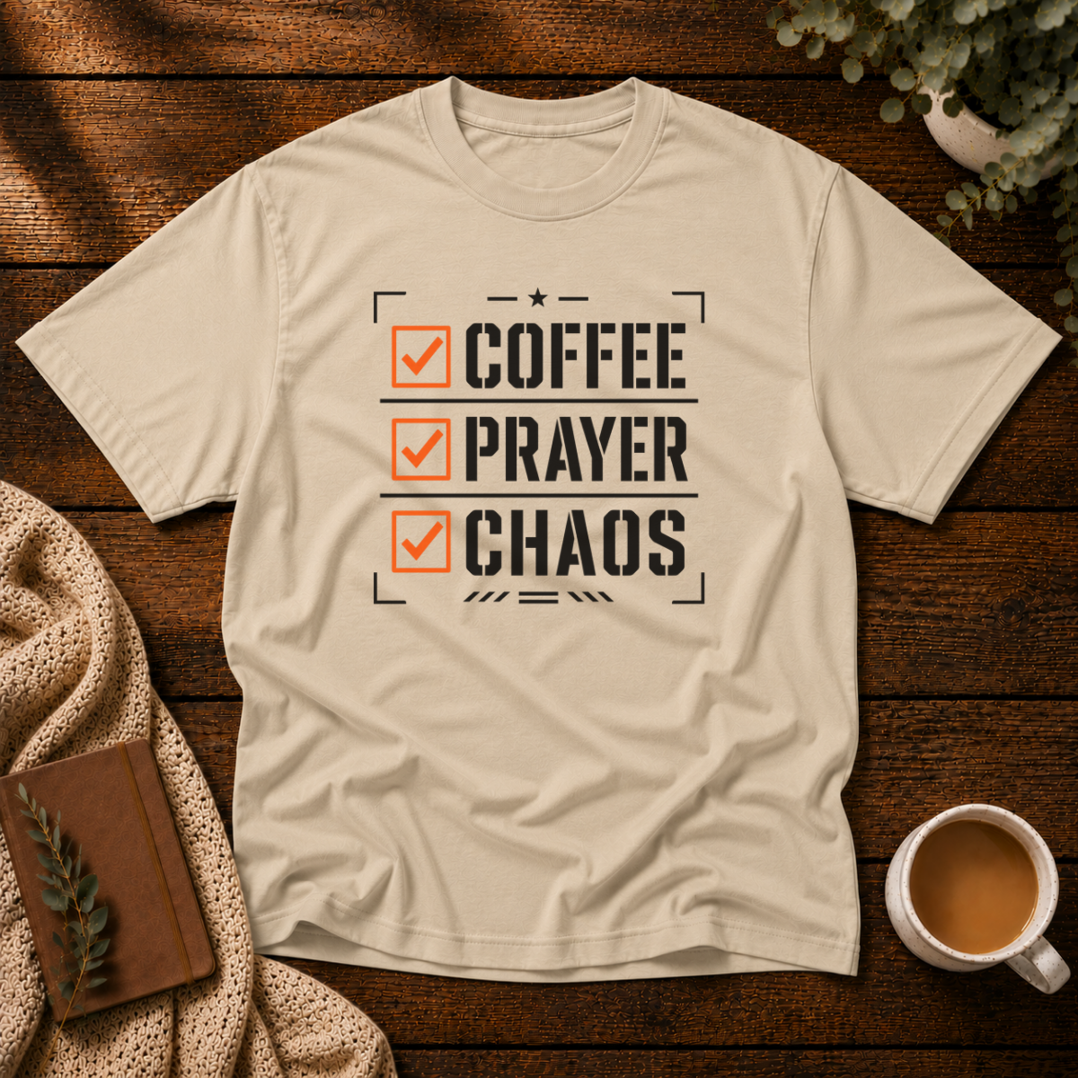 Coffee Prayer Chaos T-Shirt