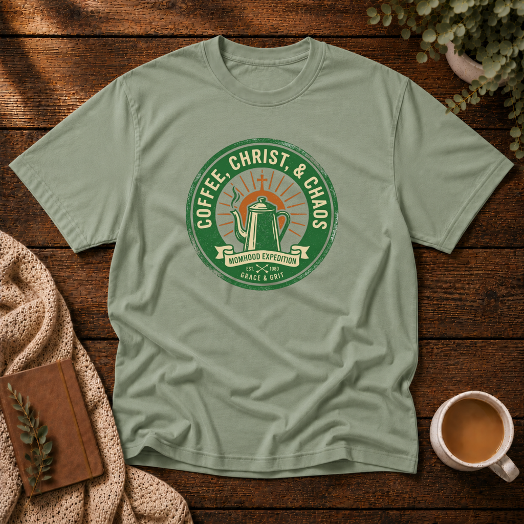 Coffee Chaos Momhood T-Shirt