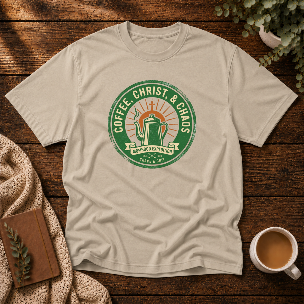 Coffee Chaos Momhood T-Shirt