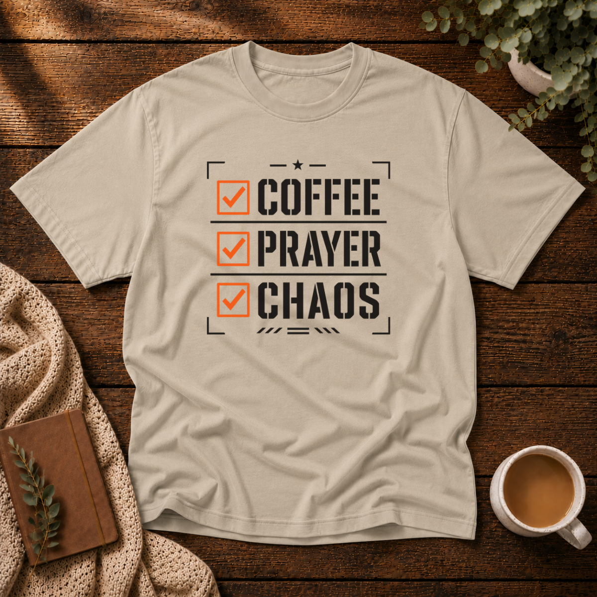 Coffee Prayer Chaos T-Shirt