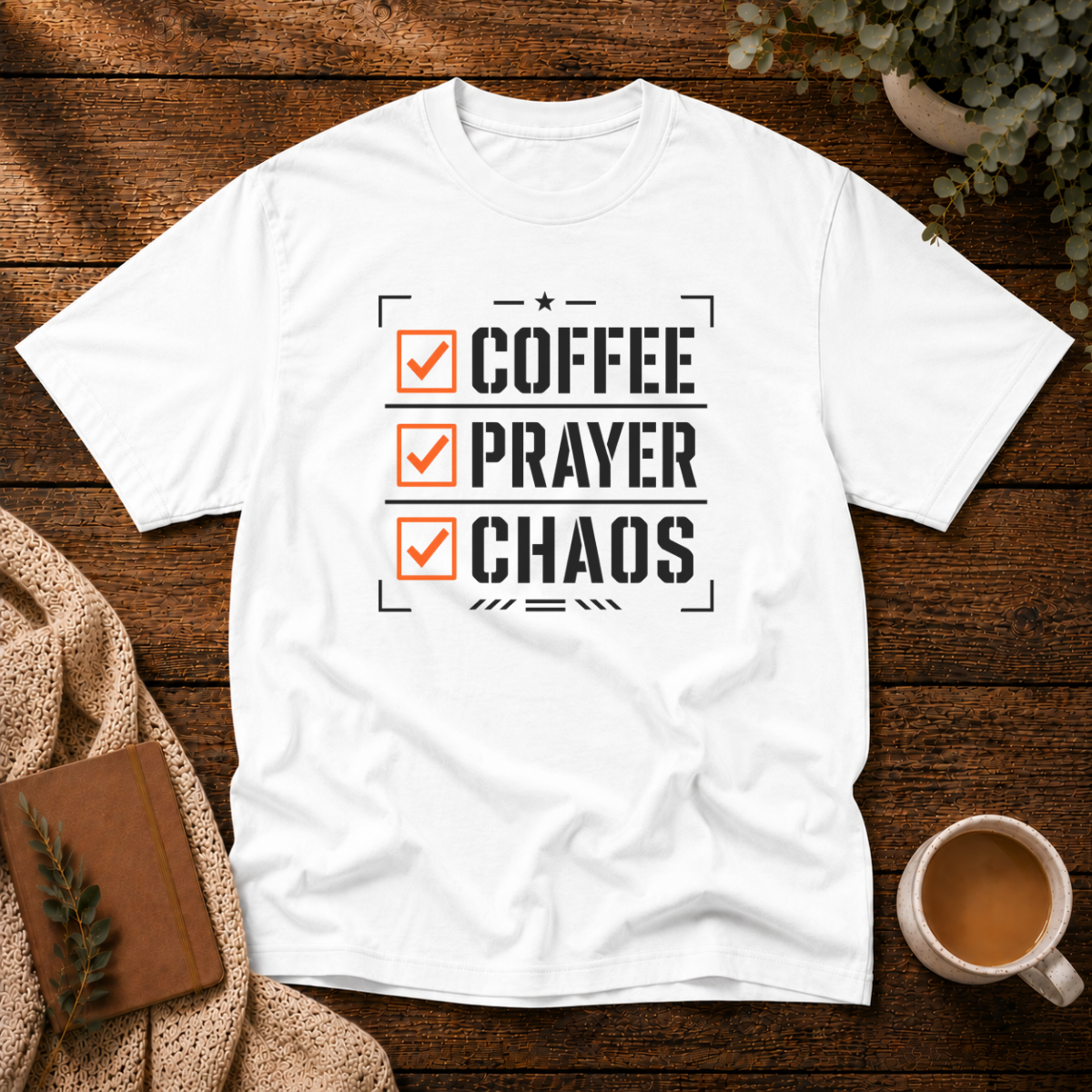 Coffee Prayer Chaos T-Shirt