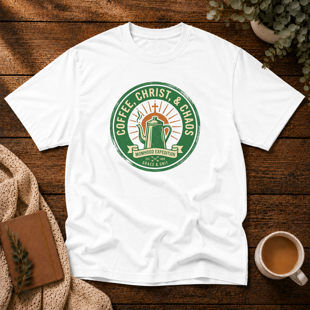 Coffee Chaos Momhood T-Shirt
